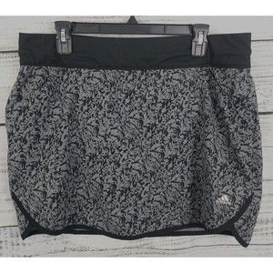 Adidas Golf Skirt Large Black Geometric Print Skort Pullon
